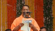FILE PHOTO: Yogi Adityanath takes the oath as the new Chief Minister of Uttar Pradesh during a swearing-in ceremony in Lucknow, India,  March 19, 2017 (REUTERS / Pawan Kumar) 