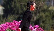 Kim Yo Jong, sister of North Korean leader Kim Jong Un, attends an opening ceremony of a newly constructed residential complex in Ryomyong street in Pyongyang, North Korea April 13, 2017. REUTERS/Damir Sagolj