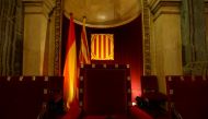 The seat of speaker Carme Forcadell is seen inside the chamber of the Catalan Parliament in Barcelona, Spain October 23, 2017. REUTERS/Ivan Alvarado