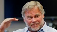 FILE PHOTO: Eugene Kaspersky, chairman and CEO of Kaspersky Lab, answers a question during an interview in New York March 10, 2015. Reuters/Shannon Stapleton