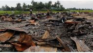 A file photo of a market ruins seen at a Rohingya village outside Maugndaw in Rakhine state, Myanmar October 27, 2016. Reuters/archive 