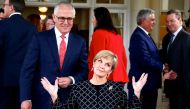 File photo: Australia's Prime Minister Malcolm Turnbull watches as Foreign Affairs Minister Julie Bishop reacts after an official ceremony for the swearing in of the federal government in Canberra, Australia, July 19, 2016. Reuters/David Gray/File Photo
