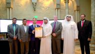 Katara General Manager, Dr. Khalid bin Ibrahim Al Sulaiti, receives the ISO 20000 certification. 