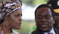 FILE PHOTO: President Robert Mugabe's wife Grace Mubage and vice-President Emmerson Mnangagwa attend a gathering of the ZANU-PF party's top decision-making body, the Politburo, in the capital Harare, Zimbabwe, February 10, 2016. REUTERS/Philimon Bulawayo/