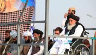 Khadim Hussain Rizvi, leader of the Tehreek-e-Labaik Pakistan an Islamist political party, attends Friday prayers during a sit-in in Rawalpindi, Pakistan November 17, 2017. Reuters/Faisal Mahmood