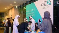 Students and other participants at an open house held at the HBKU campus.