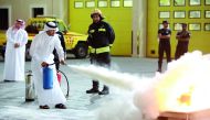 Officials taking part in the training programme in order to develop their skills and performance for the National Day celebrations. 