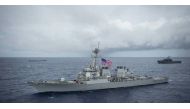 The USS Benfold has been damaged during a scheduled towing exercise in Sagami Bay, Japan, when the Japanese tug lost propulsion and drifted into the destroyer AFP/Benjamin A. Lewis.