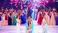Miss India Manushi Chhillar is crowned as Miss World next to first runner-up Miss Mexico Andrea Meza and second runner-up Miss England Stephanie Hill at the Miss World pageant in Sanya, Hainan province, China November 18, 2017. REUTERS/Stringer 
