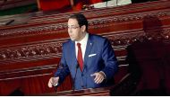 Tunisia's Prime Minister Youssef Chahed speaks at the Assembly of People's Representatives in Tunis,Tunisia November 21, 2017. Reuters/Zoubeir Souissi