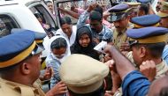 Akhila, 24, who converted to Islam in 2016 and took a new name, Hadiya, arrives at the airport in Kochi, India November 25, 2017. REUTERS/Sivaram V
