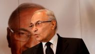 File photo of former Egyptian prime minister Ahmed Shafiq addressing a press conference in Cairo. AFP / MOHAMMED ABED