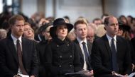 Britain's Prince William, the Duke of Cambridge, Princess Catherine, the Dutchess of Cambridge and Prince Harry attend a memorial service in honour of the victims of the Grenfell Tower fire at St Paul's Cathedral in London, Britain December 14, 2017. REUT