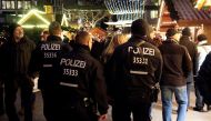Police patrols at a Christmas market on Breitscheidplatz square on the eve of the one year anniversary of a truck attack that killed 12 people and injured many others, in Berlin, Germany December 18, 2018. REUTERS/Fabrizio Bensch.