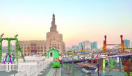 Preparations in full swing yesterday for the Souq Waqif Spring festival which opens on Monday. Pic: Raynald C Rivera / The Peninsula
