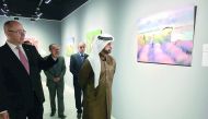 Bulgarian Ambassador Metin Kazak (left) and Katara General Manager Dr Khalid bin Ibrahim Al Sulaiti at the opening of “Fragrances from Bulgaria” exhibition at Katara, yesterday. Pic: Raynald C Rivera / The Peninsula