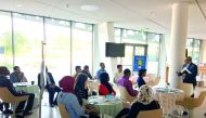 Students of the College of Islamic Studies during the University’s first makerspace initiative. 