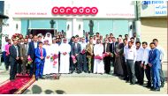Officials and other well-wishers at the opening of the new Ooredoo Shop in Industrial Area. 