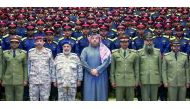 The Ahmed bin Mohammed Military College celebrated the handing out of graduation certificates to 124 candidates of the 13th batch at the college’s educational building. The ceremony was held under the patronage of Deputy Prime Minister and Minister of Sta