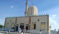 View of the Rawda mosque, roughly 40 kilometres west of the North Sinai's capital of El-Arish, after a gun and bombing attack on November 24, 2017. (AFP) 