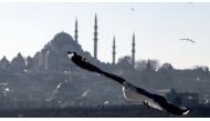 A seagull flies over the Golden Horn over Bosphorus with the Suleymaniye Mosque in the background, in Istanbul, Turkey, 17 January 2018. EPA/SEDAT SUNA