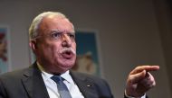 Palestinian Foreign Minister Riyad al-Maliki speaks during an interview to Agence France-Presse on January 21, 2018 in Brussels. AFP / EMMANUEL DUNAND
