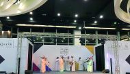 Qatari artistes performing at the folklore show.