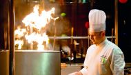 A view of the live open flame grills at the Carnival of Brazil organised by Crowne Plaza Doha – The Business Park at Rodizio Brazilian Churrascaria.  
