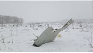 A view shows a scene where a short-haul regional Antonov AN-148 crashed after taking off from Moscow's Domodedovo airport, outside Moscow, Russia February 11, 2018. REUTERS/Stringer