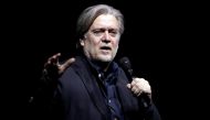 File photo of former White House Chief Strategist Steve Bannon gesturing as he speaks during a conference of Swiss weekly magazine Die Weltwoche in Zurich, Switzerland, March 6, 2018. REUTERS/Moritz Hager