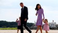 File photo of Britain's Prince William, the Duke of Cambridge, his wife Princess Kate, the Duchess of Cambridge, Prince George and Princess Charlotte walk at the airfield in Hamburg Finkenwerder, Germany, July 21, 2017. REUTERS