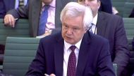 A video grab from footage broadcast by the UK Parliament's Parliamentary Recording Unit (PRU) shows Britain's Secretary of State for Exiting the European Union (Brexit Minister) David Davis as he speaks at Parliament's Exiting the European Union Committee