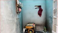 A generator is connected to electric sockets pinned to a wall in a house in Ikeja district in Nigeria's commercial capital Lagos, August 10, 2017. Reuters/Akintunde Akinleye