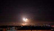 Missile fire is seen from Damascus, Syria May 10, 2018. REUTERS/Omar Sanadiki 