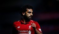 Mohamed Salah after Liverpool vs Brighton & Hove Albion match at Anfield, Liverpool May 13, 2018  Reuters/Phil Noble