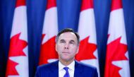 Canada's Finance Minister Bill Morneau listens to a question during a news conference about the state of the Kinder Morgan pipeline expansion in Ottawa, Ontario, Canada, May 29, 2018. Reuters/Chris Wattie