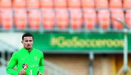 Australia's forward Tim Cahill takes part in a training session in Kazan on June 11, 2018, ahead of the Russia 2018 World Cup football tournament.  AFP / Saeed Khan