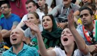 Germany's fans react at Saint Petersburg Fan Fest. REUTERS/Henry Romero