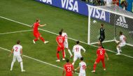 England's Harry Kane scores their second goal REUTERS/Gleb Garanich