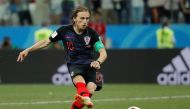 Croatia's Luka Modric scores a penalty during the shootout. Reuters/Carlos Barria