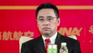 Wang Jian, Co-Chairman of HNA Group attends a meeting marking the 20th anniversary of company's founding in Haikou, Hainan province, China, April 28, 2013