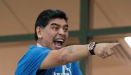 FILE PHOTO: Diego Maradona in the stands in World Cup match between Argentina and Croatia, Nizhny Novgorod, Russia - June 21, 2018 REUTERS/Matthew Childs/File Photo