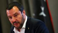 FILE PHOTO: Italian Interior Minister Matteo Salvini talks during a news conference with Libyan Deputy Prime Minister Ahmed Maiteeg in Rome, Italy July 5, 2018. REUTERS/Tony Gentile/File Photo