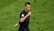 Croatia's Mario Mandzukic celebrates scoring their second goal. Reuters/Christian Hartmann 