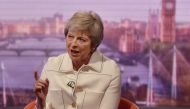 Britain's Prime Minister, Theresa May, appears on the BBC's Andrew Marr Show in London, Britain July 15, 2018. (Jeff Overs/BBC Handout via REUTERS)