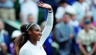 Serena Williams of the US waves after losing the women’s singles final against Germany’s Angelique Kerber on Saturday.