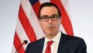 US Secretary of the Treasury Steven Mnuchin speaks during a press conference at the G20 Finance Ministers and Central Bank Governors Meeting in Baden-Baden, southern Germany on March 18, 2017 (AFP / Thomas Kienz) 