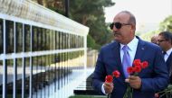 Turkish Foreign Affairs Minister Mevlut Cavusoglu visits Baku Turkish Martyrs' Memorial in Baku, Azerbaijan on July 24, 2018. ( Resul Rehimov - Anadolu Agency )