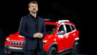 Jeep CEO Mike Manley introduces the 2019 Jeep Cherokee at the North American International Auto Show in Detroit, Michigan, U.S., January 16, 2018. Reuters/Jonathan Ernst