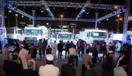 The new models of UD Trucks on display for the customers at the event.
